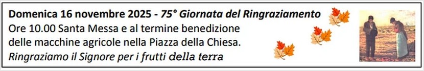 Festa del Ringraziamento Parrocchia di S. Pietro in Casale